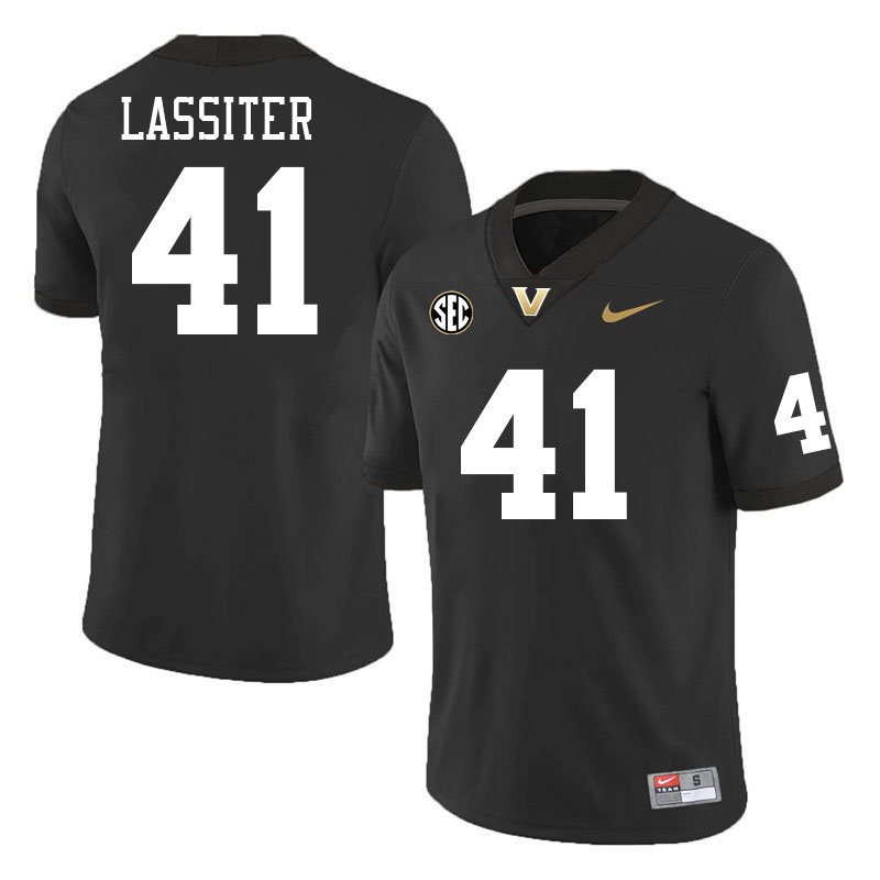 Vanderbilt Commodores #41 Jamezell Lassiter College Football Jerseys Stitched-Black